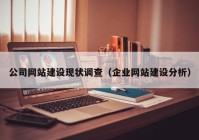 公司网站建设现状调查（企业网站建设分析）